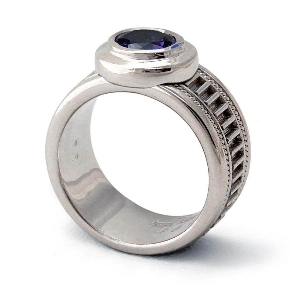 Algerian Berber jewelry with Tanzanite Misti promise ring