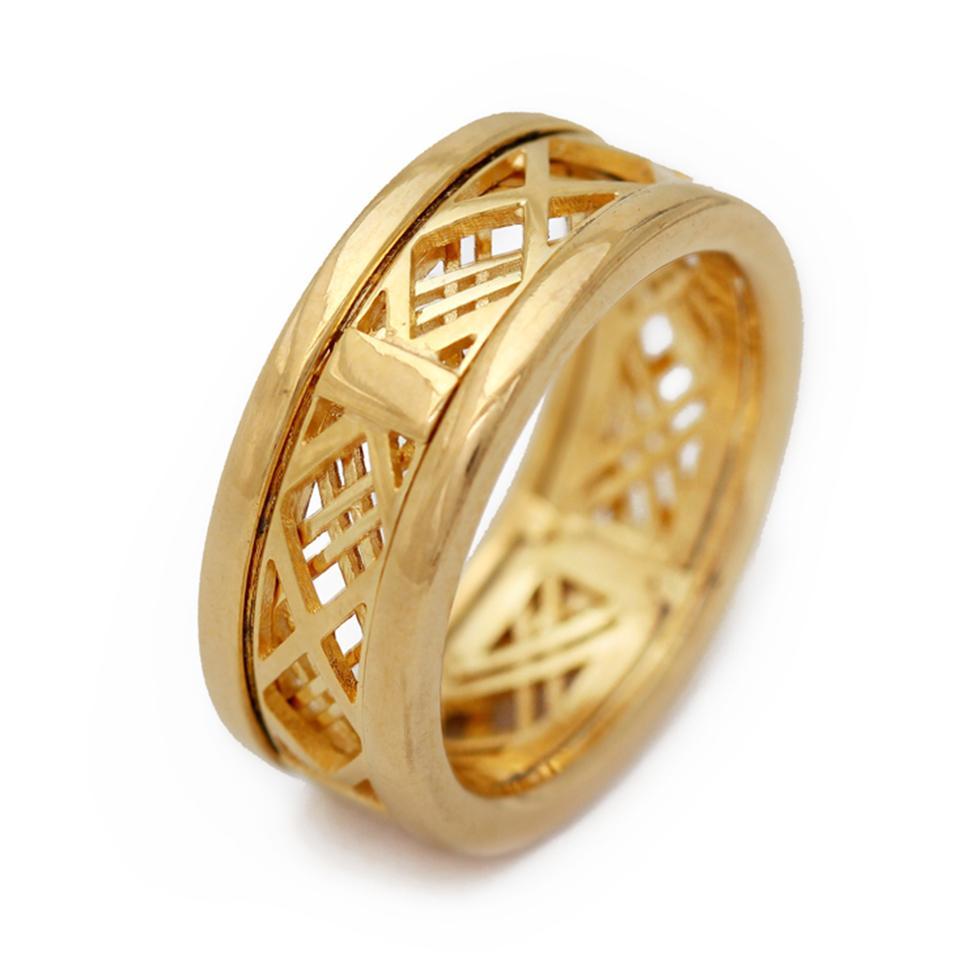 gold Mash man's ring