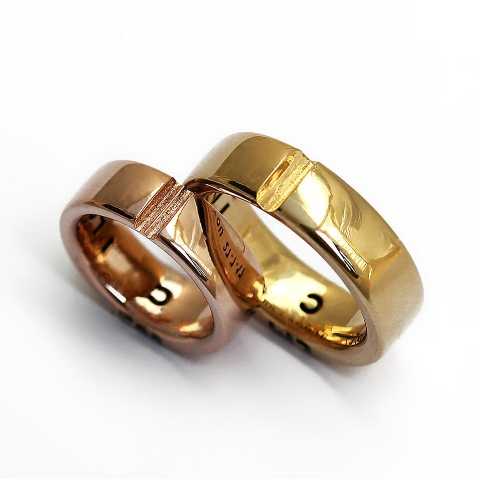 Wedding promise heart shape couple rings