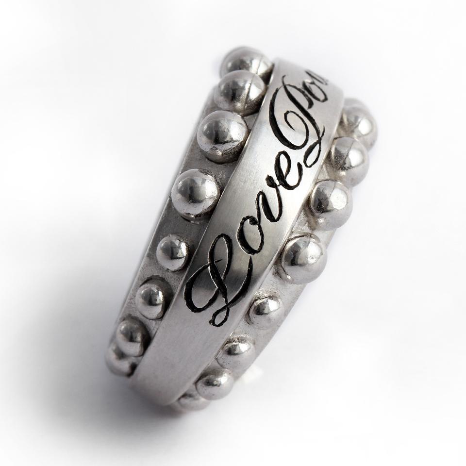 LOVE POWER ring for both him and her in silver or gold
