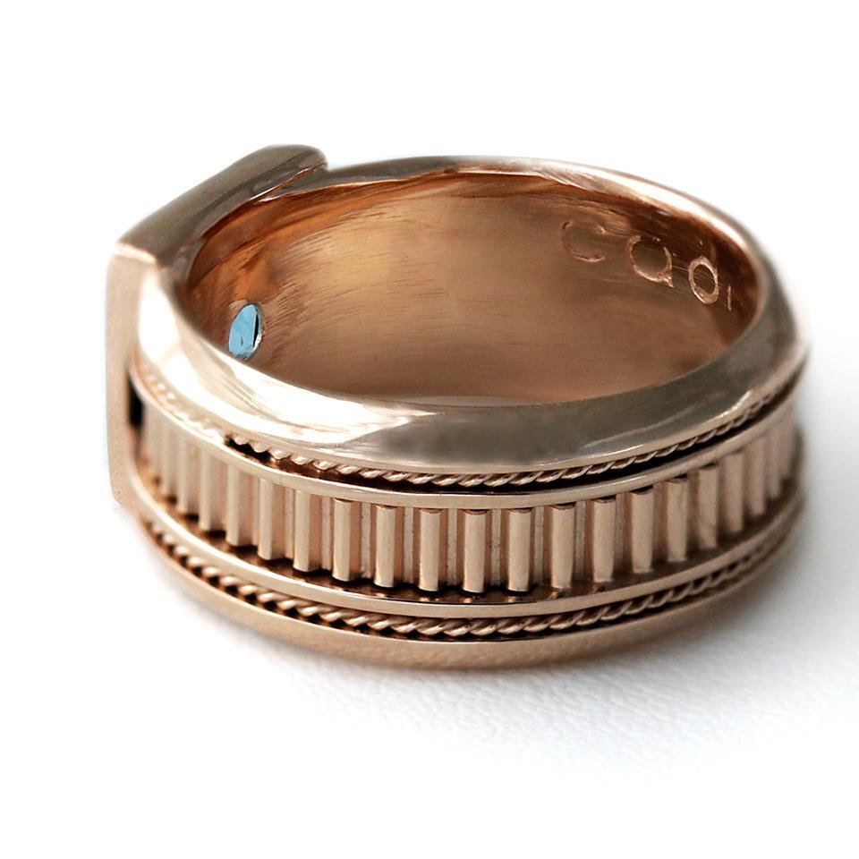 Swiss blue Topaz stone in beautiful rose gold