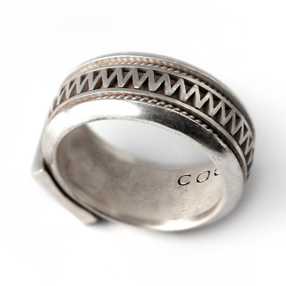 Men's misti silver wedding band with Black Cubic Zirconia Gemstone