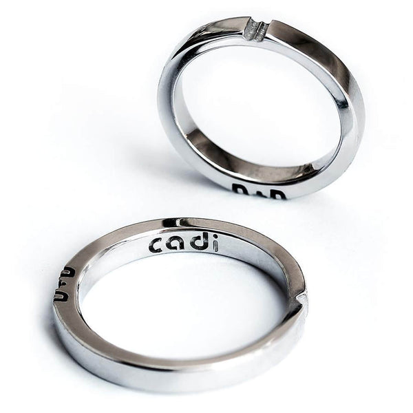 Cute Initial Promise Ring Set