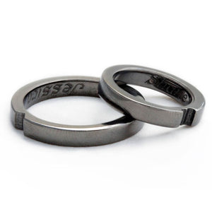 Black Heart Wedding Rings