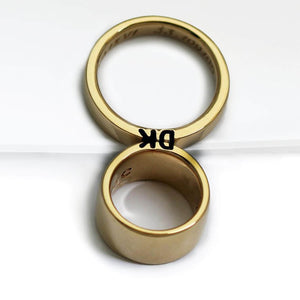 His Hers Different Width Wedding Bands