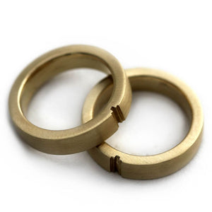 Matte Gold Plus Symbol Rings
