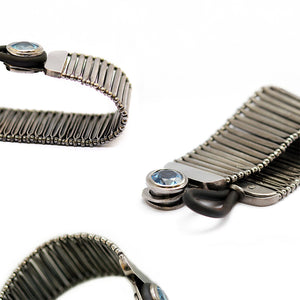 Luxury Aquamarine Handmade Black  Bracelet