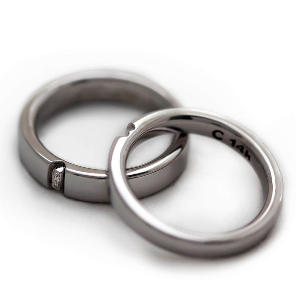 Diamond Promise Rings Matching Set