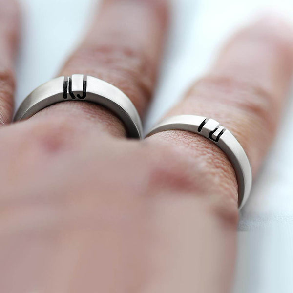 Personalized Initials Ring Set