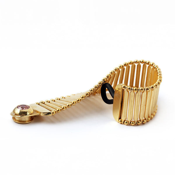 Pink Amethyst 18K Gold Bracelet