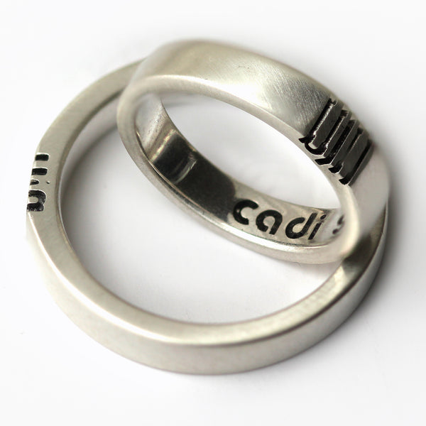 Custom His and Hers Promise Rings