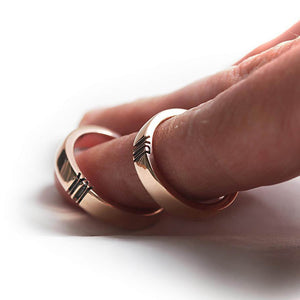 Custom Initial Heart Ring Set