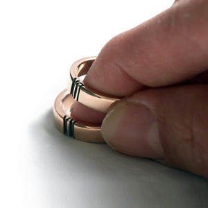 Custom Initial Heart Ring Set