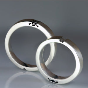 Skull Heart Eternal Love Rings