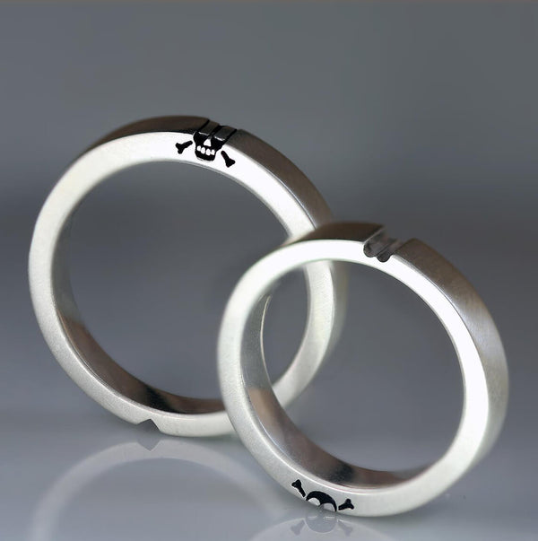 Skull Heart Eternal Love Rings