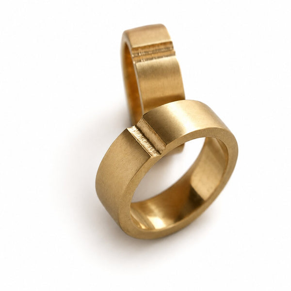 Heart Bond Touch Wedding Rings