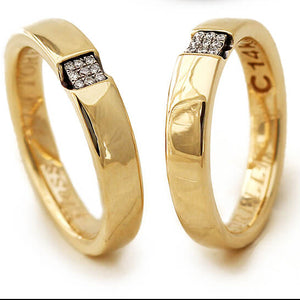 Yellow Gold Diamond Promise Rings