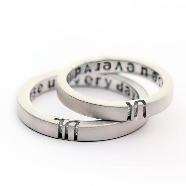 Personalized Initials Couple Rings