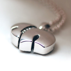 Diamond Chai Heart Necklace