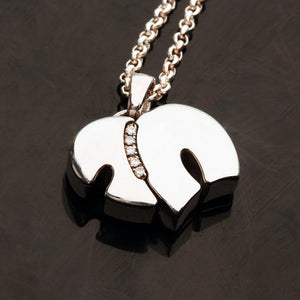Diamond Chai Heart Necklace