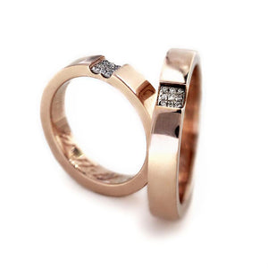 Rose gold Diamond ring set