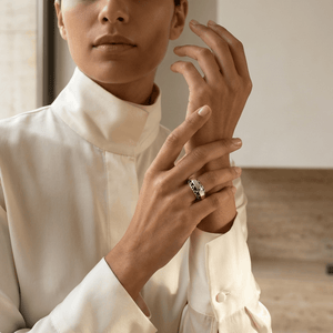 Bold Geometric Statement Ring