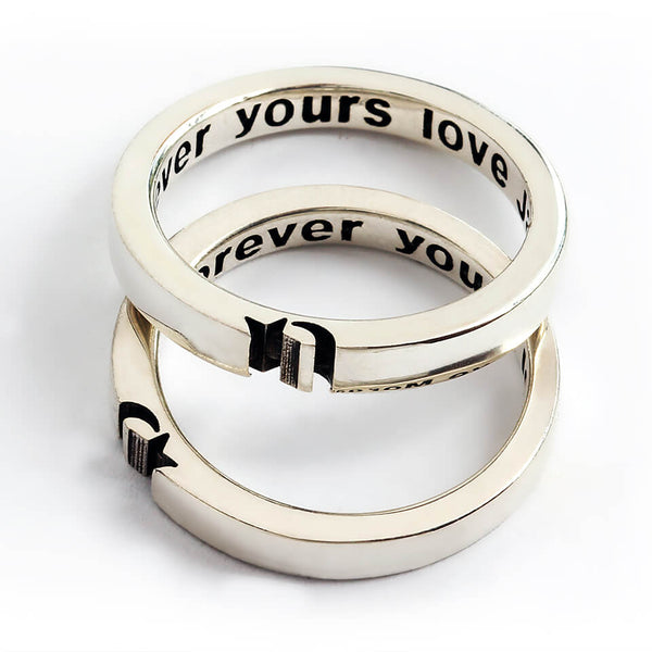 Simbolic Moon & Star Ring Set
