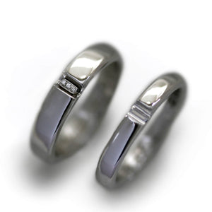 Diamond Promise Rings Matching Set