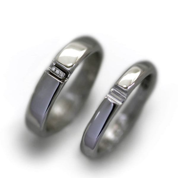 Diamond Promise Rings Matching Set