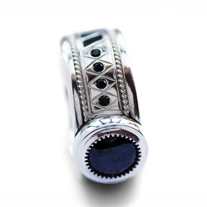 Bold Black Spinel Statement Ring