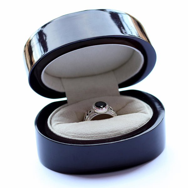 Bold Black Spinel Statement Ring