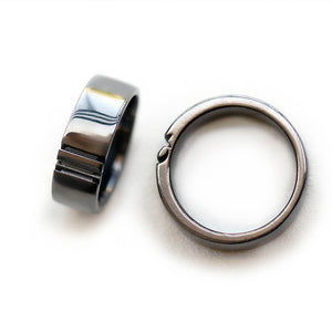 Black Star and Moon Ring Set