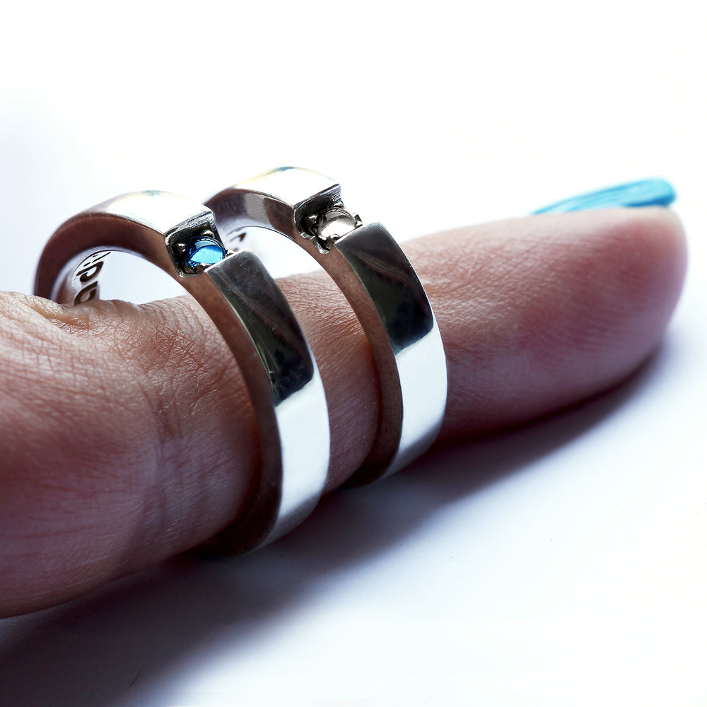 Moonstone Sapphire Hidden Heart Set