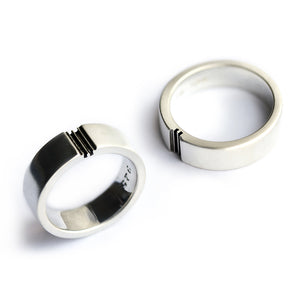 Interlocking Puzzle Wedding Ring Set