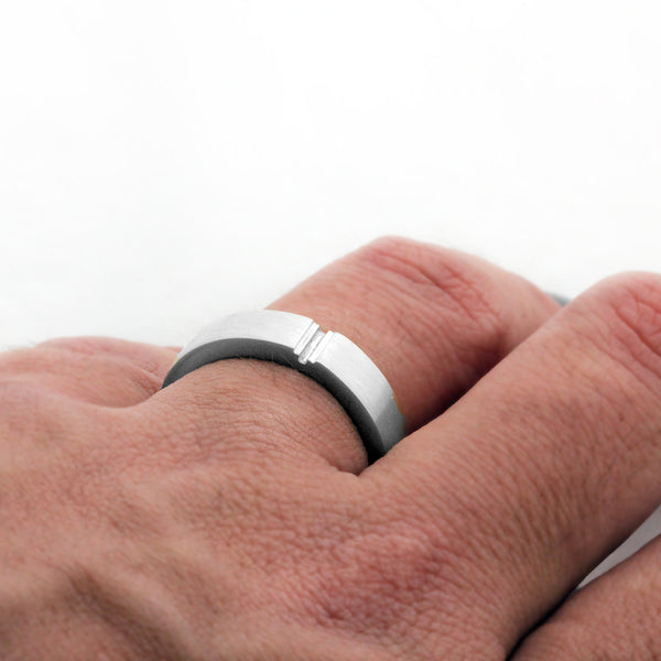 Minimalist Plus Symbol Couple Rings