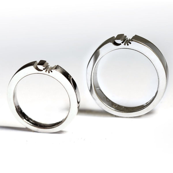 Sun and Moon Ring Set