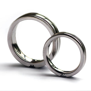 Filigree Puzzle Wedding Bands Set