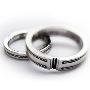 Filigree Puzzle Wedding Bands Set