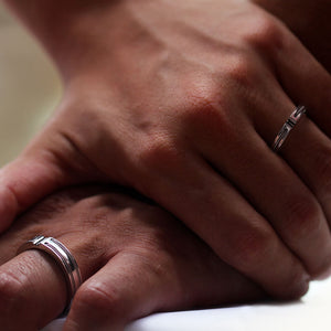 Filigree Puzzle Wedding Bands Set