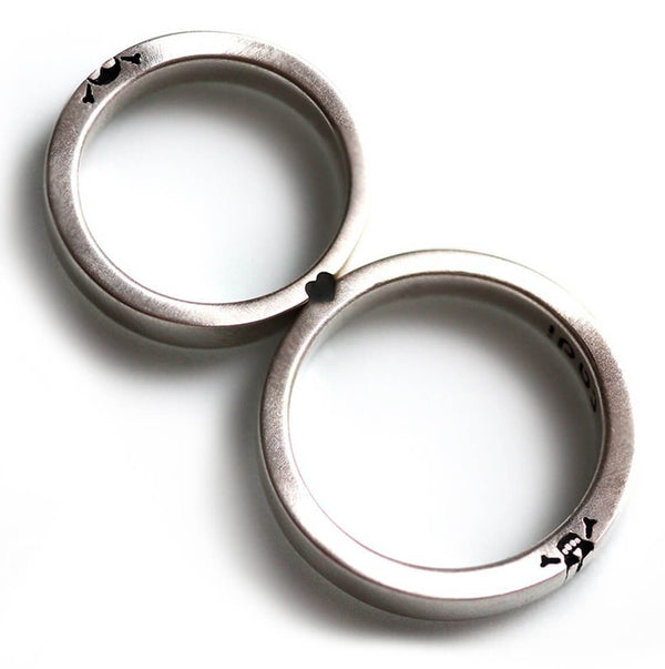 Skull Heart Eternal Love Rings