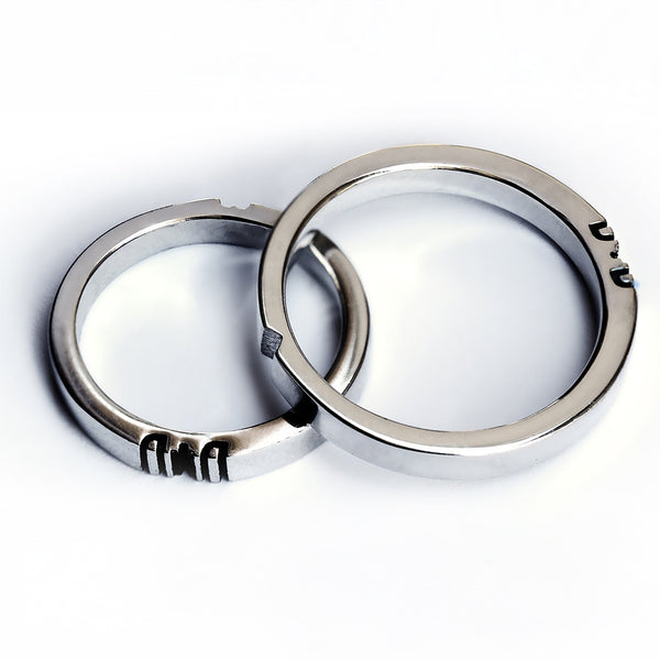 Cute Initial Promise Ring Set