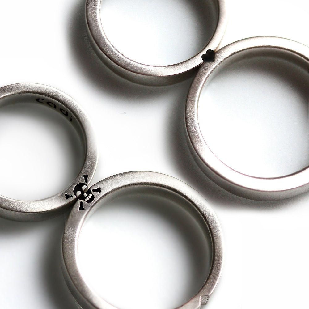 Skull Heart Eternal Love Rings