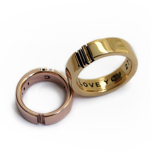 Wedding promise heart shape couple rings