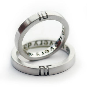 Personalized Initials Couple Rings
