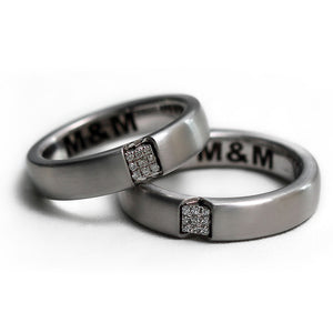 White Gold Diamond Heart Rings