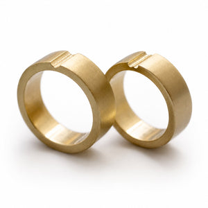 Heart Bond Touch Wedding Rings