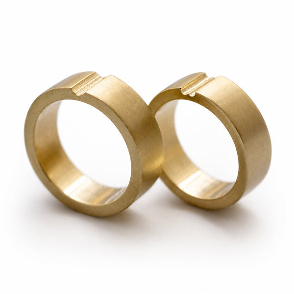 Heart Bond Touch Wedding Rings
