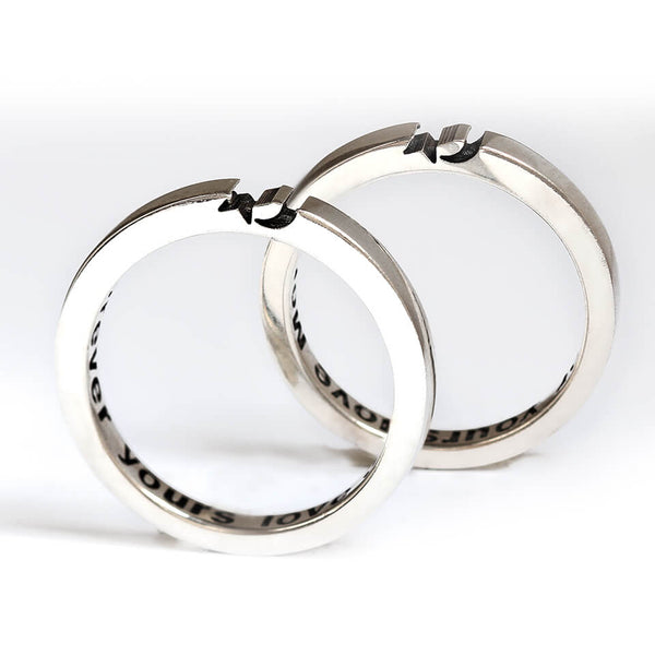Simbolic Moon & Star Ring Set
