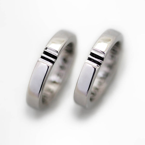 Interlocking Puzzle Engagement Ring Set