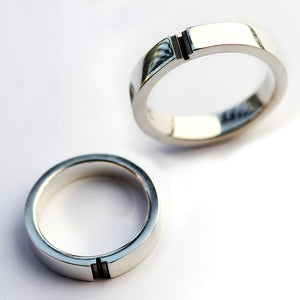 Minimalist Plus Symbol Couple Rings